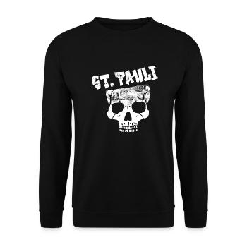 ST. PAULI - Unisex Sweatshirt - black - Front - Alina (178cm) & Michal (187cm)