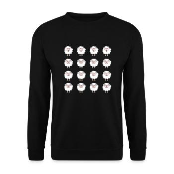 Mouton - Sweat-shirt Unisexe - noir - Devant - Alina (178cm) & Michal (187cm)