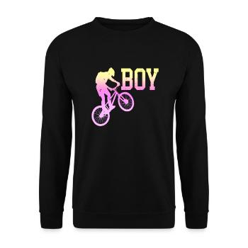 bike bicycle cycle lifestyle healthy transport - Unisex Sweatshirt - black - Front - Alina (178cm) & Michal (187cm)
