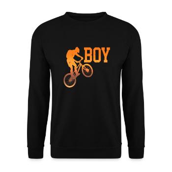 bike bicycle cycle lifestyle healthy transport - Unisex Sweatshirt - black - Front - Alina (178cm) & Michal (187cm)