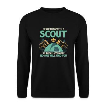 Stealthy Scout : Maître des taches secrètes Tee - Sweat-shirt Unisexe - noir - Devant - Alina (178cm) & Michal (187cm)