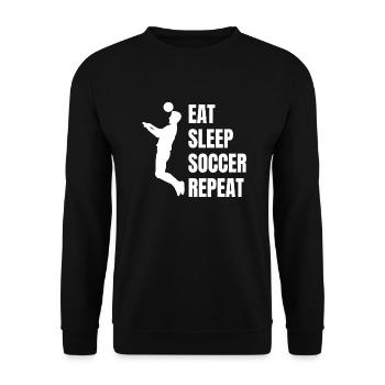 Soccer Team Soccer Design Soccer Player - Unisex Sweatshirt - black - Front - Alina (178cm) & Michal (187cm)