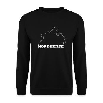 Nordhesse - Unisex Pullover - Schwarz - Vorne - Alina (178cm) & Michal (187cm)