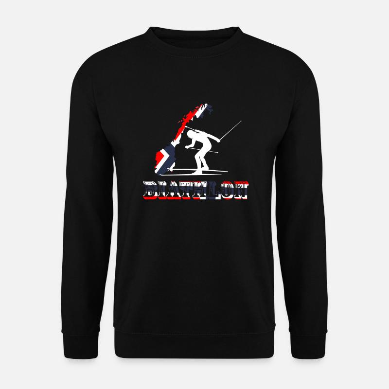 Norwegischer Biathlon - Unisex Pullover - Schwarz
