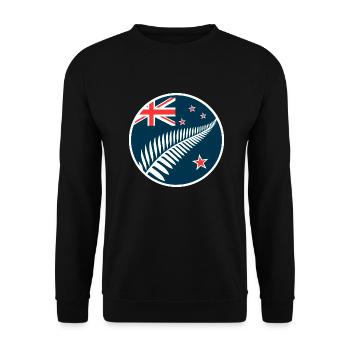 New Zealand Aotearoa Kiwi 5 - Unisex Sweatshirt - black - Front - Alina (178cm) & Michal (187cm)