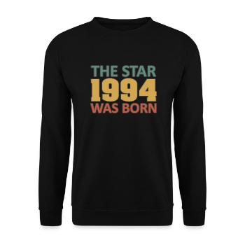 30e anniversaire 1994. Le Star 1994 était né - Sweat-shirt Unisexe - noir - Devant - Alina (178cm) & Michal (187cm)