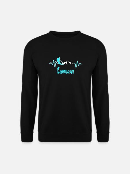 Skiing Samnaun - Unisex Sweatshirt - black
