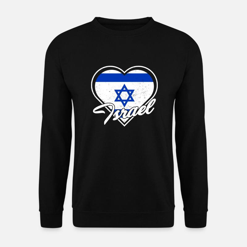 Jerusalem Davidstern Israel Flagge - Unisex Pullover - Schwarz
