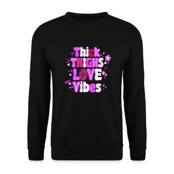 Love me Valentine Happy Valentines Valentines - Unisex Sweatshirt - black - Front - Alina (178cm) & Michal (187cm)