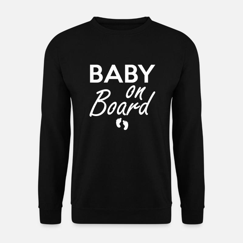 Annonce de grossesse bébé à bord - Sweat-shirt Unisexe - noir