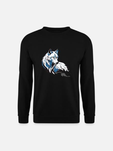 Wolf Hund Tier dog shirt idee schön Raubtier - Unisex Pullover - Schwarz