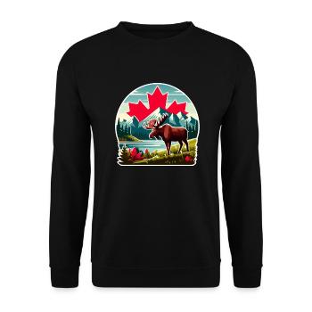 Kanada 1 - Unisex Pullover - Schwarz - Vorne - Alina (178cm) & Michal (187cm)
