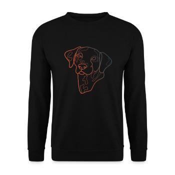 BUNTE DALMATINISCHE EINZEILIGE - Unisex Pullover - Schwarz - Vorne - Alina (178cm) & Michal (187cm)