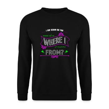 cool happy birthday sayings statement vegetarian - Unisex Sweatshirt - black - Front - Alina (178cm) & Michal (187cm)