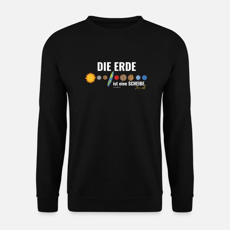 Mimikama Die Erde ist eine Scheibe. - Unisex Pullover - Schwarz