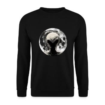 Alien Moonlight - Unisex Pullover - Schwarz - Vorne - Alina (178cm) & Michal (187cm)