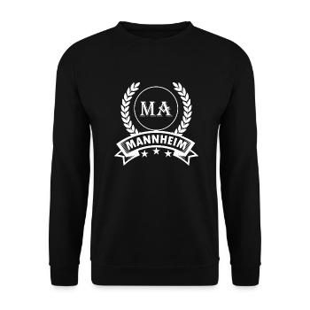 Mannheim Monnem Mannheimat - Unisex Pullover - Schwarz - Vorne - Alina (178cm) & Michal (187cm)