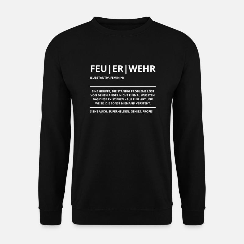 Feuerwehr Definition - Unisex Pullover - Schwarz