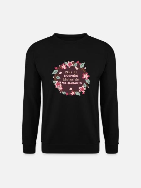 Plus de biosphère, moins de milliardaires - Sweat-shirt Unisexe - noir