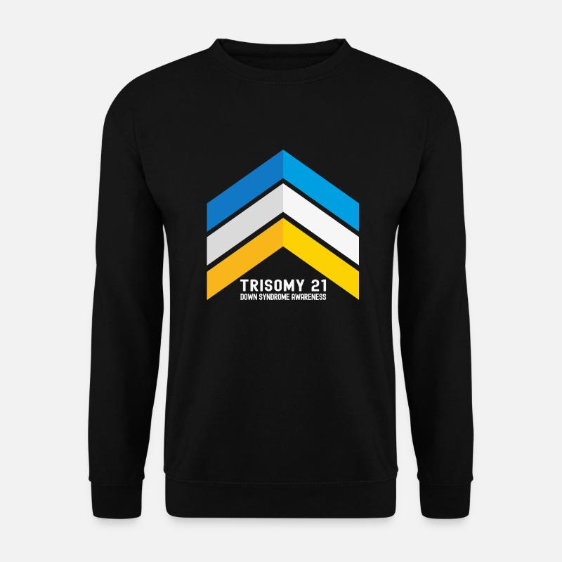 Down-Syndrom Drei-Chromosomen-Pfeile Bewusstsein - Unisex Pullover - Schwarz