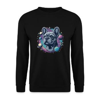 Frenchi in Space2 - Unisex Sweatshirt - black - Front - Alina (178cm) & Michal (187cm)