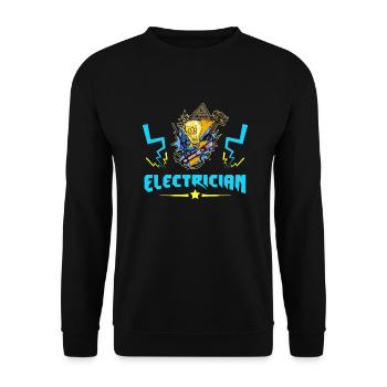 Électricien Électricien Technicien d’éclairage Lampe - Sweat-shirt Unisexe - noir - Devant - Alina (178cm) & Michal (187cm)