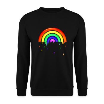 Glass retro rainbow - Unisex Sweatshirt - black - Front - Alina (178cm) & Michal (187cm)