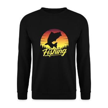 fisch, fisch, angeln, see, meer, angeln, fauna, exotisch - Unisex Pullover - Schwarz - Vorne - Alina (178cm) & Michal (187cm)