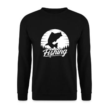 fisch, fisch, angeln, see, meer, angeln, fauna, exotisch - Unisex Pullover - Schwarz - Vorne - Alina (178cm) & Michal (187cm)