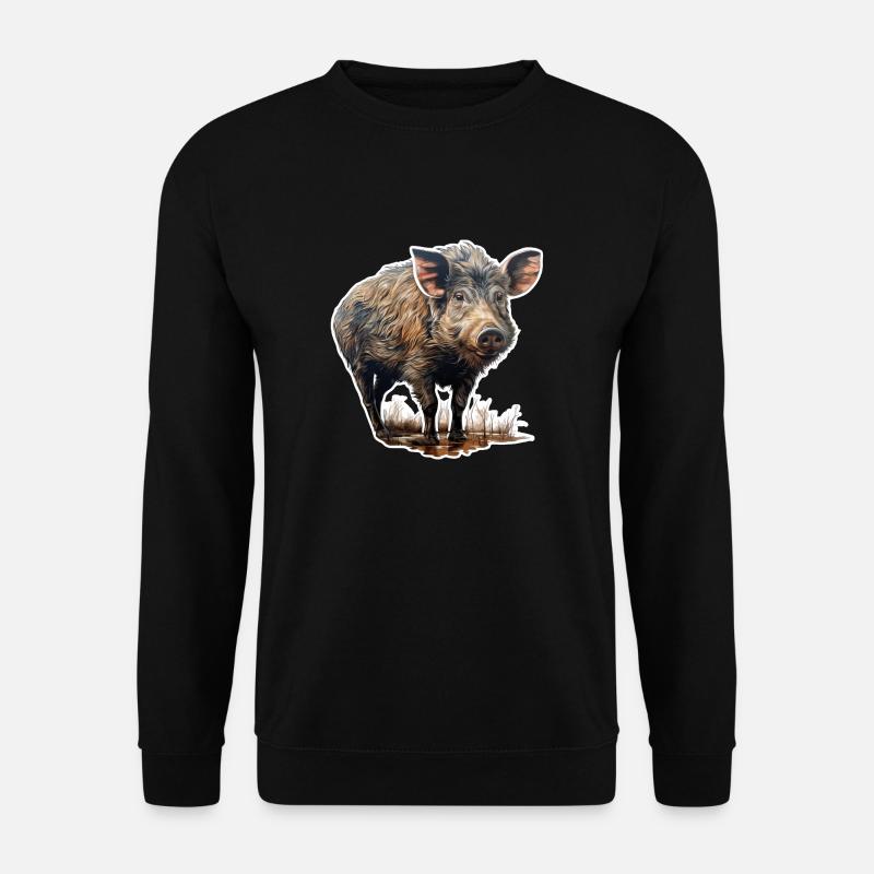 Wildschwein - Unisex Pullover - Schwarz