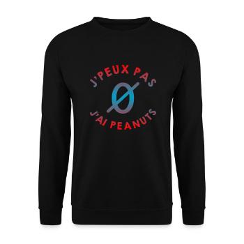 j'peux pas, j'ai peanuts - Sweat-shirt Unisexe - noir - Devant - Alina (178cm) & Michal (187cm)