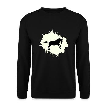 Horse Blobs - Unisex Sweatshirt - black - Front - Alina (178cm) & Michal (187cm)