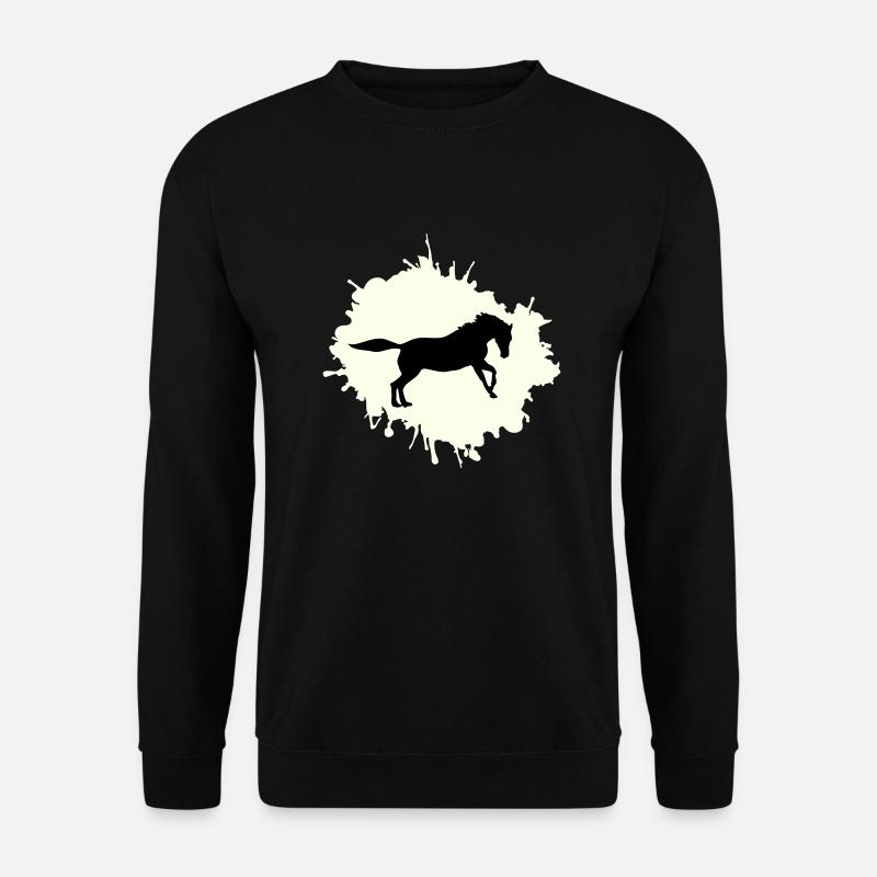 pferd klecks - Unisex Pullover - Schwarz