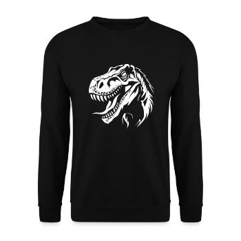 Dinosaure T-Rex - Sweat-shirt Unisexe - noir - Devant - Alina (178cm) & Michal (187cm)