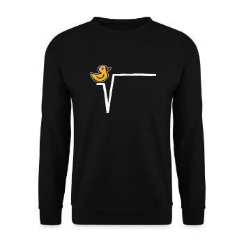 Ente wurzelt: Lustiges Mathegeschenk für Lehrer & - Unisex Pullover - Schwarz - Vorne - Alina (178cm) & Michal (187cm)