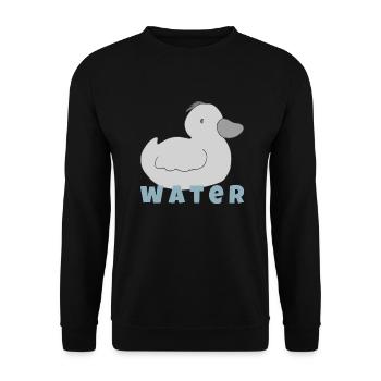 entchen water - Unisex Pullover - Schwarz - Vorne - Alina (178cm) & Michal (187cm)