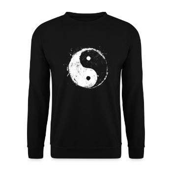 Yin Yang - Sweat-shirt Unisexe - noir - Devant - Alina (178cm) & Michal (187cm)