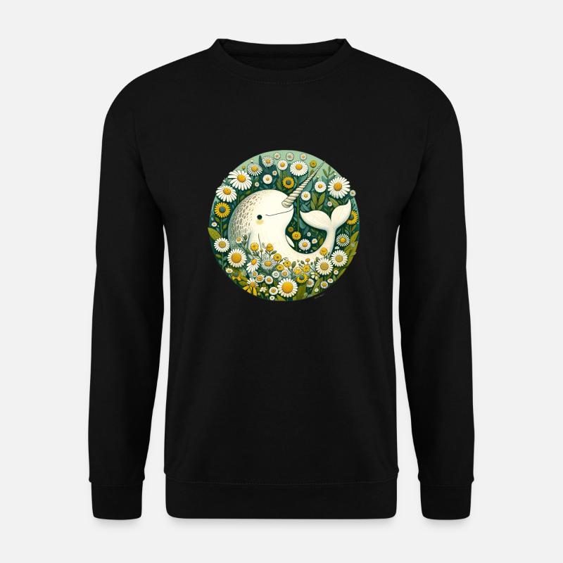 Narwal - Unisex Pullover - Schwarz
