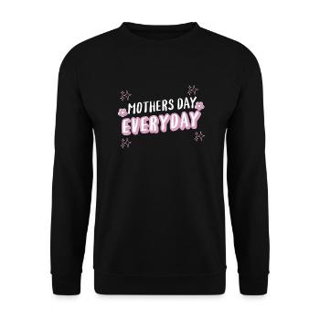 Jeden Tag Muttertag - Unisex Pullover - Schwarz - Vorne - Alina (178cm) & Michal (187cm)