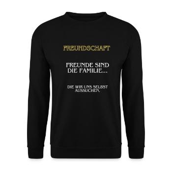 Freundschaft - Unisex Pullover - Schwarz - Vorne - Alina (178cm) & Michal (187cm)
