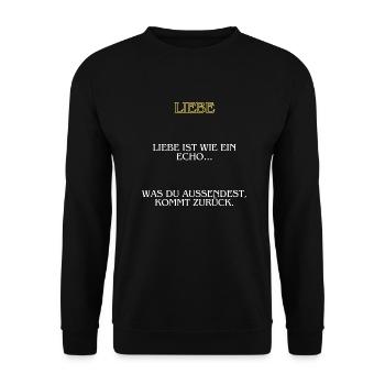 Echolove - Unisex Pullover - Schwarz - Vorne - Alina (178cm) & Michal (187cm)