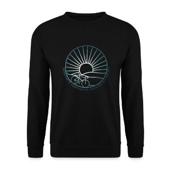Gravel, Mountain Bike, Passion, Cycling - Unisex Sweatshirt - black - Front - Alina (178cm) & Michal (187cm)