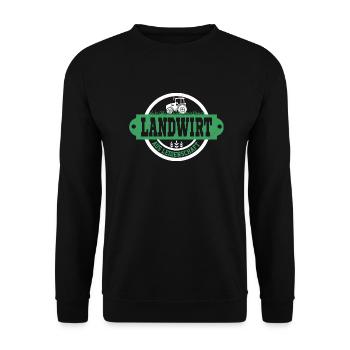 Landwirt aus Leidenschaft Bauernhof Bauer - Unisex Pullover - Schwarz - Vorne - Alina (178cm) & Michal (187cm)