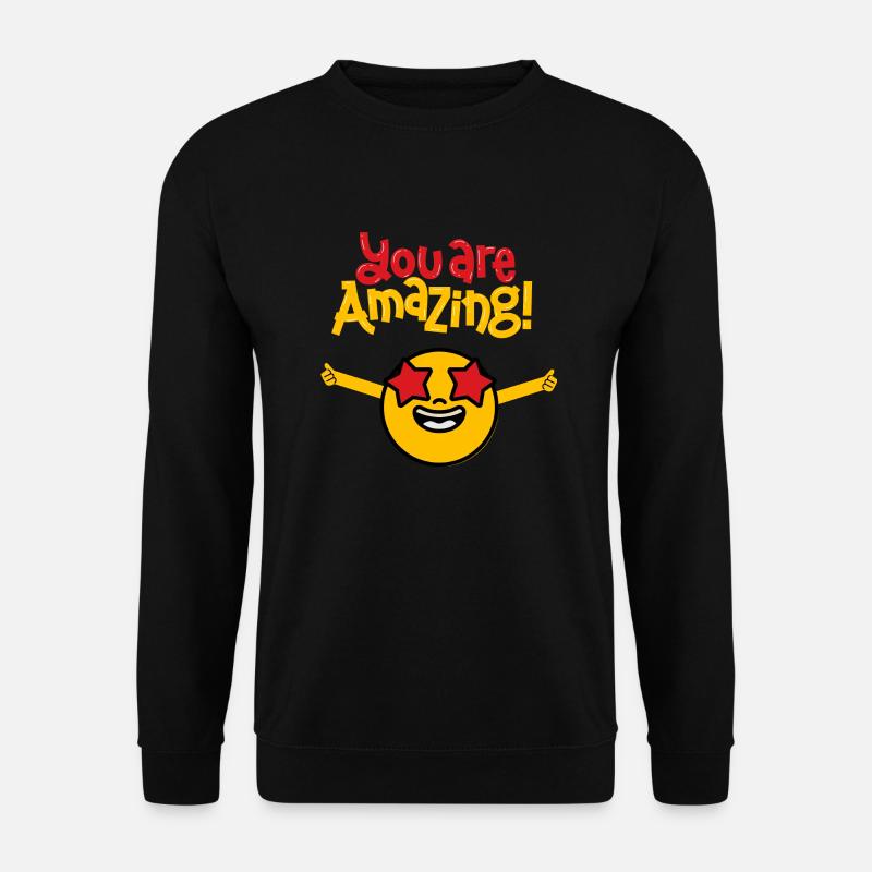 cute smiling face - Unisex Pullover - Schwarz