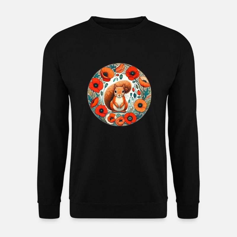 Red Squirrel - Unisex Sweatshirt - black