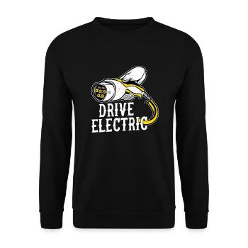 Conduire une voiture de recharge électrique Conducteur de véhicule électrique - Sweat-shirt Unisexe - noir - Devant - Alina (178cm) & Michal (187cm)