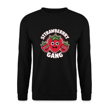 Strawberry Gang - Équipe de cueilleurs de fraises - Sweat-shirt Unisexe - noir - Devant - Alina (178cm) & Michal (187cm)