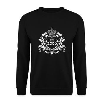 18th Birthday "Semper Verum - Established 06/2006 - Unisex Sweatshirt - black - Front - Alina (178cm) & Michal (187cm)