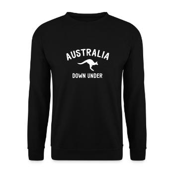 Australia - Down Under - Australien - Känguru - Unisex Pullover - Schwarz - Vorne - Alina (178cm) & Michal (187cm)