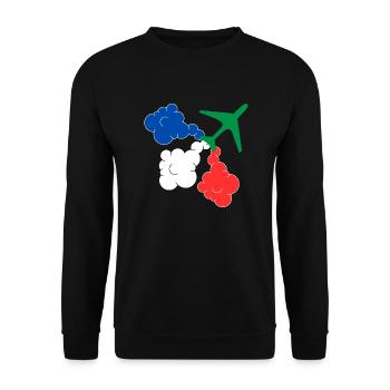 Avion militaire Patrouille de France - Sweat-shirt Unisexe - noir - Devant - Alina (178cm) & Michal (187cm)